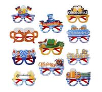 Toyvian Juego de Gafas de Fiesta Oktoberfest 11 Diseños Surtidos, Accesorio para Fotos, Adorno Temático para Eventos y Fiestas, Material Ligero y Compacto, Adecuado para Varios estilos
