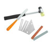 Toyvian Juego De Herramientas Para Guitarra Lima Traste Martillo Piedras Regla Triangular Arandelas Bolsa De Almacenamiento Para Reparación De Guitarras