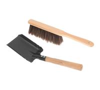 Toyvian Juego de Herramientas para Limpiar Chimeneas Pala para Cenizas de Hierro y Cepillo Mango de Madera Kit Ligero y Fácil de Usar para Estufas y Chimeneas Domésticas