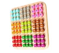 Toyvian Juego De Mesa De Sudoku De Madera para Niños 4-6 Años, Tablero Perforado Pequeño, Juego Educativo De Números, Entrenamiento Mental y Desarrollo De Habilidades Cognitivas