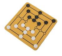 Toyvian Juego de Mesa Nine Men's Morris Clásico para Adultos y Niños, Tablero Compacto de Estrategia Portátil, Fichas de 23 Mm, Adecuado para Fiestas, Reuniones y Desarrollo Cognitivo