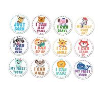Toyvian Juego de Pegatinas Mensuales para Bebés Y Recién Nacidos Decoración de Animales para El Mes