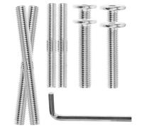 Toyvian Juego de Tornillos Roscados para Rascador de Gatos, Pernos de Cabeza Plana y Doble Extremo de Acero, Kit Llave Allen Incluido, Piezas de Repuesto para Postes de Gato, Instalación