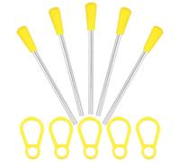 Toyvian Juego de Triángulos de Hierro para Percusión Mazo de Plástico, Sonido Pleno y Buena Resistencia para Principiantes en Educación Musical