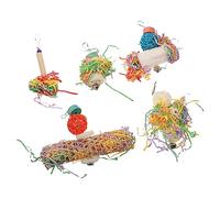 Toyvian Juguete Colgante para Masticable De Colorido Material Seguro y Resistente 5 Piezas para Jaula Adecuado para Periquitos y Aves Entretenimiento y Ejercicio para Mascotas