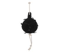 Toyvian Juguete de Caballo Bola Comedero Colgante de Tejido Negro para Entrenamiento y Establo Que Promueve el Vínculo y Regula Hábitos Alimenticios