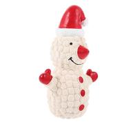 Toyvian Juguete de Látex para Perros con Chirriador y Duradero Accesorio Adorable para Cachorros Pequeños Diseño Navideño Santa y Muñeco de Blanco