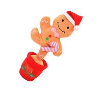Toyvian Juguete De Peluche Cantante y Bailarín De Navidad Adorno Luminoso De Jengibre para Decoración Festiva para Hogar y De Vacaciones