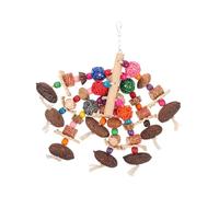 Toyvian Juguete para Aves De Ratan y Bola para Morder y para Periquitos y Agapornis Accesorio Seguro y Divertido para Pájaros