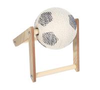 Toyvian Juguete para Gatos Pequeño Bola de Sisal Interactiva con Base Estable Rascador Rotativo para Ejercicio y Cuidado de Uñas Accesorio para Mascotas Domésticas Color Marrón