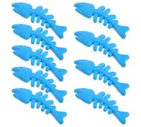 Toyvian Juguete para Morder Forma de Hueso de Pescado para Perros, Material TPR Seguro, Fortalece Dientes, Conveniente para Masticar, Set de 9 Piezas para Mascotas