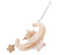 Toyvian Juguetes de forrajeo Loro Juguetes Percha de Loro Juguetes de Loros triturar se posa Suministros de Entrenamiento de Juguete de Swing de pájaros de Madera