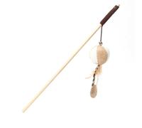 Toyvian Juguetes Interactivos para Gatos 4 Piezas, Varitas con Mango de Madera Antideslizante y Muñecos de Peluche con Cascabel, Set de Juguetes para Estimular y Entretener Gatos en Casa