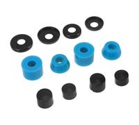 Toyvian Kit de Bujes Amortiguadores Azules para Patineta, Almohadillas Antivibración Independientes de Poliuretano para Ejes de Longboard, Equipo de Protección Resistente para Skate y Uso