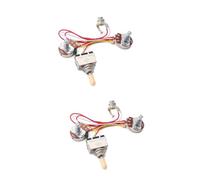 Toyvian Kit De Cableado Para Guitarra De 2 Piezas: 1 Volumen 1 Tono Potenciómetro Conector De 500 K Palanca Grupo De Línea 1t1v Fácil Instalación.