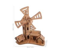 Toyvian Kit de Construcción DIY Molino de Viento 3D de Bambú y Madera Modelo Científico Educativo para Proyecto Manualidades Stem para Aula y Hogar Juego Creativo de Experimentos