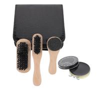 Toyvian Kit de Cuidado de Zapatos y Botas, Juego de Betún Marrón | Fieltro Ligero, Limpieza Eficaz y Uso Cómodo, Formato Portátil, para Botas y Calzado