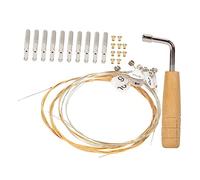 Toyvian Kit de Llave de Afinación para Lira Cuerdas de Repuesto de Metal y Madera, Set Completo para Afinar y Reparar Lira Harp en Varios Colores