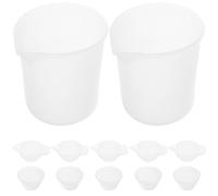 Toyvian Kit de Taza Medidora de Silicona Herramienta para Manualidades de Resina y Artesanía DIY para Resina Epoxi con Vaso Mezclador Blanco Reutilizable