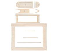 Toyvian Kit de Telar de Madera Portátil Rectangular 24x18 Cm para Tejer Tapices y Manualidades Experiencia Auténtica de Tejido para Crafting