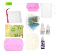 Toyvian Kit para Hacer Jabón Artesanal para Principiantes Set de Materiales y Herramientas Esenciales Base Pigmentos y Esencias Seguras Adecuado para Manualidades y Actividades