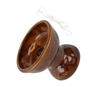 Toyvian Lámpara De Aceite Pequeña Cerámica Vintage con Mecha, Resistente Al Viento, para Uso Interior y Templo, Iluminación Decorativa para Sala y Altar, Luz De Queroseno Tradicional