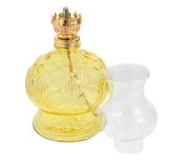 Toyvian Lámpara de Aceite Vintage de Vidrio Resistente al Viento con Visible para Uso Interior Decoración Clásica y Luz de Emergencia para Altar y Hogar