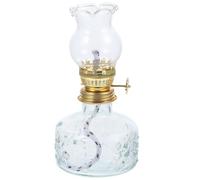 Toyvian Lámpara de Queroseno Fácil de Usar Lámpara de Aceite de Vidrio, Estilo Chino Resistente al Viento, Fácil de Instalar, para Restaurante y Dormitorio