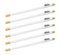 Toyvian Lápiz de Cejas Multifunción Blanco 6 Unidades con Sacapuntas Integrado Resistente al Agua Lápiz Delineador de Ojos y Barba de Madera para Maquillaje y Retoques Diarios