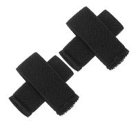 Toyvian Lazos de Fijación Elásticos para Correa de Mochila, 4 Piezas Color Negro, Retenedores de Bucle de Nylon, para Senderismo y Actividades al Aire Libre