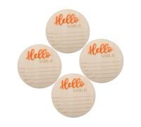 Toyvian Letreros Redondos de Bienvenida para Tablero de Madera Nombre para Recién Nacidos Accesorios para Fotos Letrero para Shower Niñas