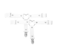 Toyvian Ligas Punk en Forma de Corazón, 2 Piezas, Elásticas y Ajustables, Color Claro, para Cosplay, Show, Street Dance y Estilo Hip Hop