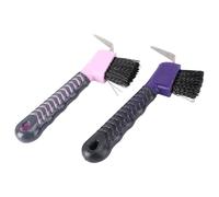 Toyvian Limpiador de Cascos Cepillo de 2 Piezas Resistente para Uso Agrícola y Establo en Caballos y Cabras, Herramienta Práctica para Cuidado de Pezuñas Color Aleatorio