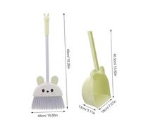 Toyvian Limpieza Infantil con Escoba Pequeña y Recogedor Herramientas Seguras de Plástico para Kit Educativo para Imitar Tareas Domésticas y Fomentar Aprendizaje Preescolar Color Verde