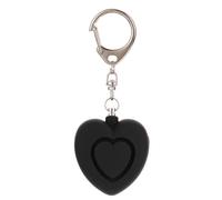 Toyvian Llavero con Alarma Personal con Luz LED y Sonido Superior a 125db en Forma de Corazón Negro para Seguridad Personal en Situaciones de Inseguridad