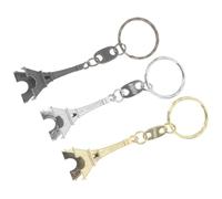 Toyvian Llavero Creativo Torre Eiffel 3 Piezas de Aleación de Zinc Vintage Multicolor Dorado, Plateado y Bronce Antiguo, Colgante Decorativo para Bolso y Uso Diario en Hogar y Eventos