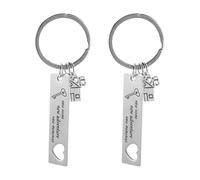 Toyvian Llavero de Acero Inoxidable 2 Piezas 12X50Mm Dije de Casa 2026 para Nueva Aventura Obsequio Inauguración de Casa Identificador Práctico para Llaves de Propietarios