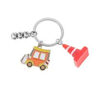 Toyvian Llavero De Construcción y Semáforo Para Mochila Niños, Plástico Duradero, Diseño Compacto, Accesorio Para Fiestas y Decoración De Coche, Paquete De Llaveros Variados