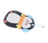 Toyvian Llavero de PVC Diseño de Pingüino Negro, Tarjetero de Dibujos Animados Multifuncional para Tarjetas Fotográficas Identificación, Accesorio Versátil para Escuela, Trabajo y Viaje