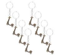 Toyvian Llaveros Creativos de Aleación de Zinc en Color Bronce, 8 Piezas, Colgantes Compactos y Ligeros Diseño de Scooter Vintage, Accesorios Versátiles para Mochila, Bolso y Llavero,