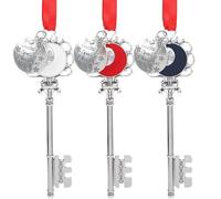 Toyvian Llaveros Creativos Navideños 3 Piezas Cintas y Copos de Nieve para Adornar Mochilas y Bolsos en Fiestas Navideñas Color Aleatorio