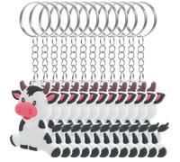 Toyvian Llaveros de Vaca 24 Piezas para Fiestas Infantiles Colgantes de PVC y Aleación de Zinc Adornos para Bolsos y Mochilas Regalos Adolescentes Recuerdos de Fiesta y Escuela