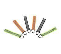 Toyvian Llaveros Reflectantes de Seguridad para Running y Ciclismo, 6 Piezas Triángulo Fluorescente Verde, Naranja y Negro, Colgantes Reflectores para Mochilas y Equipo Outdoor Nocturno