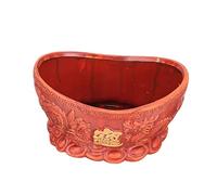Toyvian Maceta De Cerámica De Dragón y Fénix Maceta Decorativa Tarro De Estilo Chino Macetero De Porcelana China Jardinera China Titular De La Flor Maceta China Maceta para El Hogar Marrón