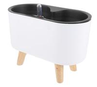 Toyvian Maceta Inteligente De Autorriego para Plantas con Indicador Agua para Flores Interior Maceta De Plástico con Diseño Moderno para Oficina o Balcón