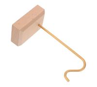 Toyvian Madera Soporte con Gancho Metálico para Reloj de Bolsillo | Base 14x6,5x4,5cm, Estilo Clásico Minimalista, para Pulseras y Relojes en Tienda o Salón