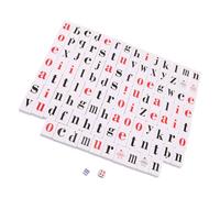Toyvian Mahjong Educativo para Alumnos y Profesores Azulejos de Plástico y Papel Blanco, Juego Interactivo de Memoria para Reuniones Familiares y Aprendizaje