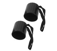 Toyvian Mango de Repuesto para Paraguas Plegable 15-16 MM Funda de Plástico Negra con Rayas Verticales Diseño Antideslizante con Cordón 2 Piezas para Reparación y Uso Diario bajo