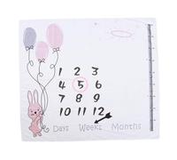 Toyvian Manta para Fotos de Ñiño 100X100 CM Juego de 3 Piezas Manta Suave para Recién Nacido Marco y Flecha para Fotografía Mensual y Registro de Crecimiento