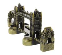 Toyvian Maqueta del Puente Torre de Londres en Metal de Estilo Europeo, Modelo Decorativo en Bronce Antiguo para Oficina y Hogar, Souvenir Coleccionable y Accesorio Fotográfico